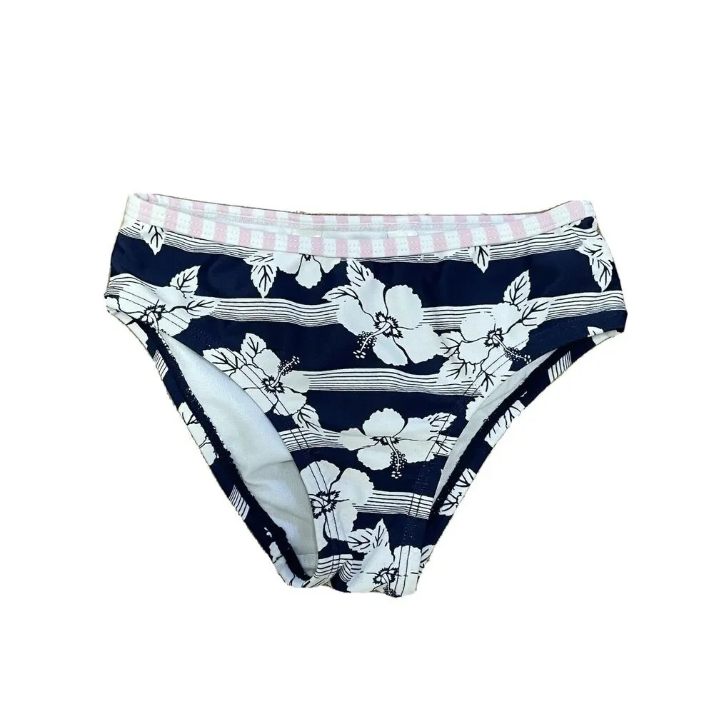 Tommy Bahama Floral Bikini Bottom Infant Toddler Baby Girl Size 2T Blue Pink